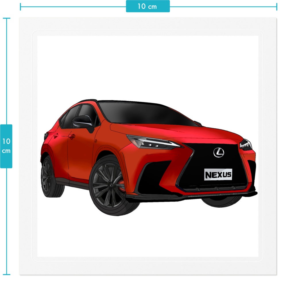 F SPORT クリアステッカー(マダーレッド)