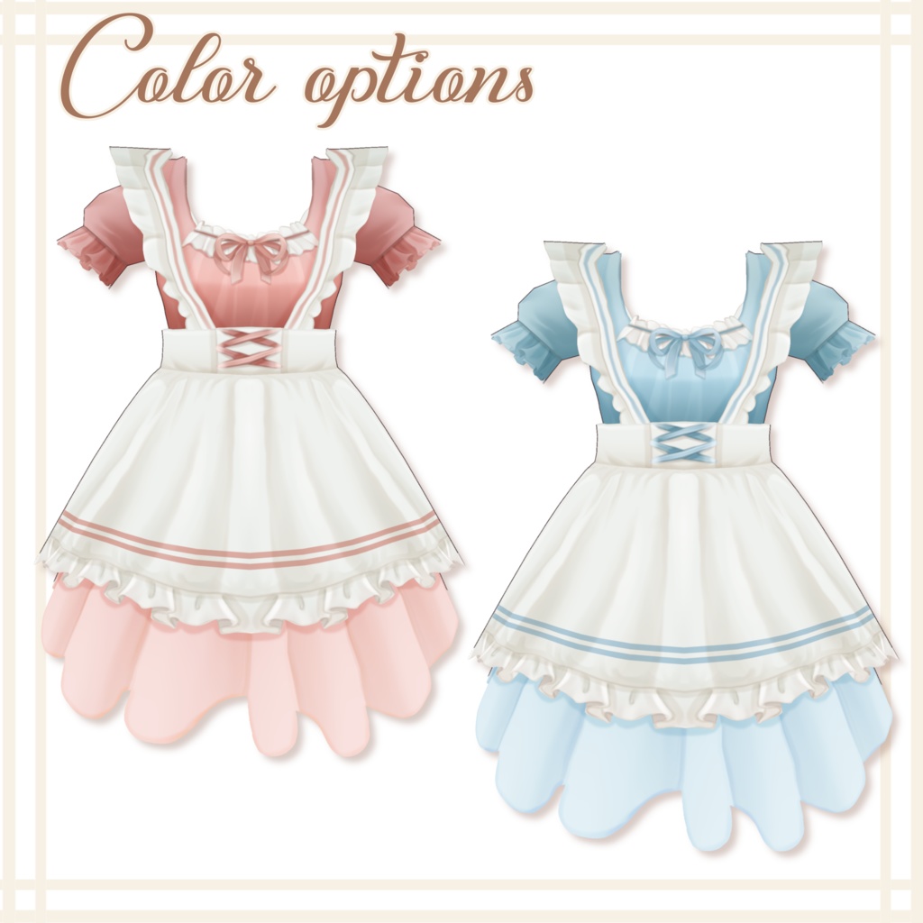 【FREE/無料】Maid outfit / メイド服「Vroid」