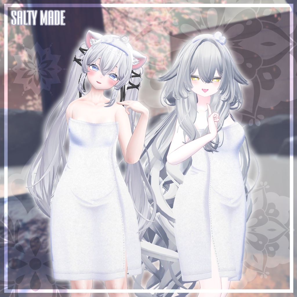 【複数アバター対応】湯の花バスタオル