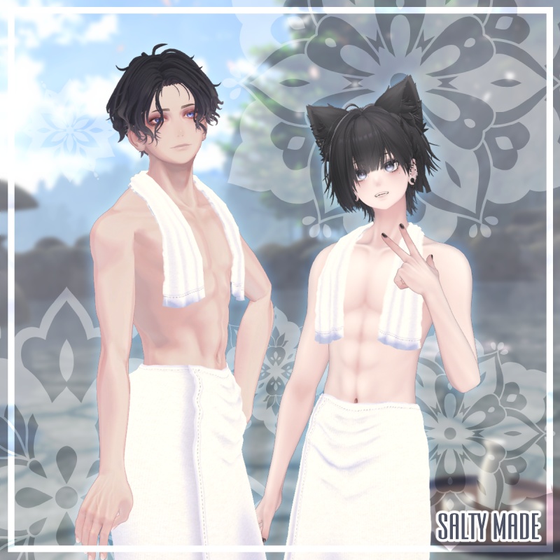 【男性アバター複数対応】湯の花バスタオルForMan