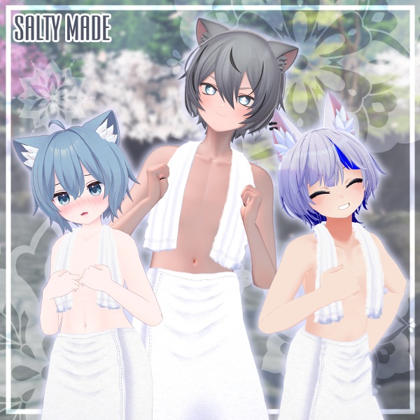 【男性アバター複数対応】湯の花バスタオルForMan