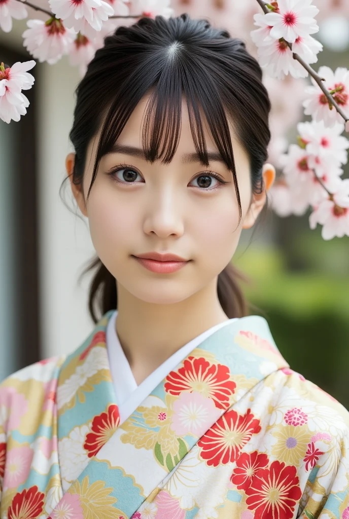 春風に舞う – 花と和装美人 Vol.1（15枚収録・AIポートレート）