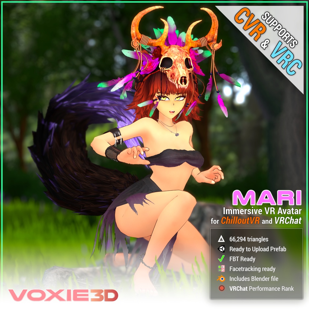 [オリジナル3Dモデル] Mari [VRChat and ChilloutVR Avatar]