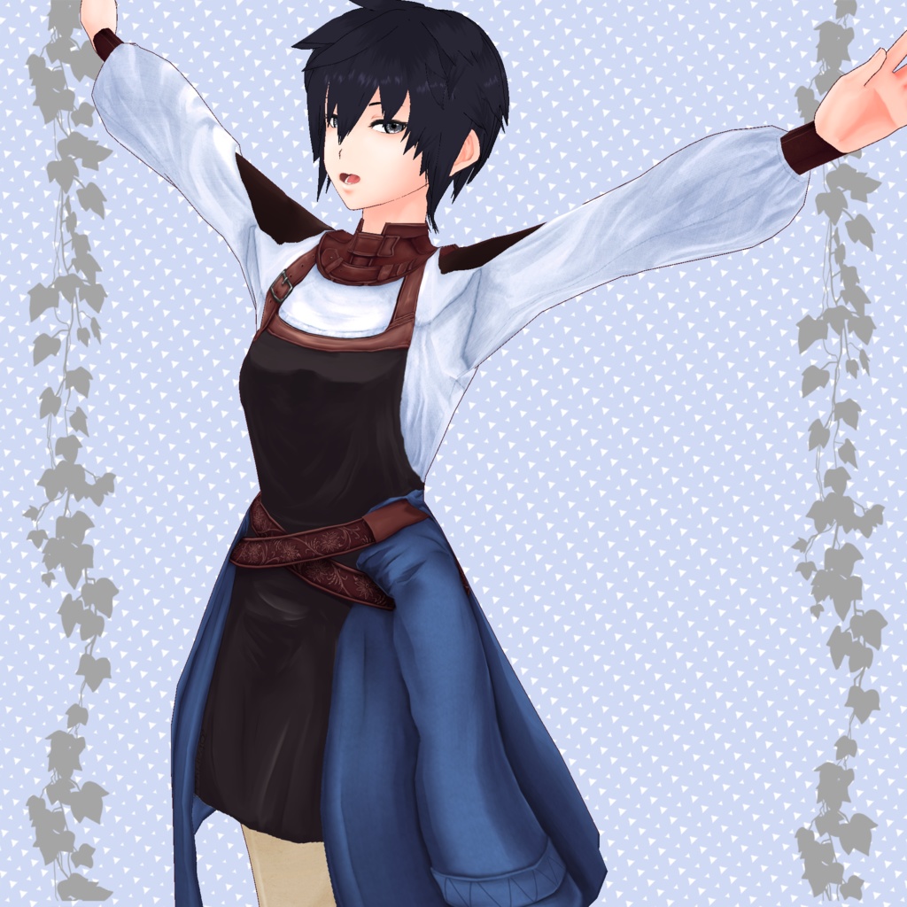 【β版/無料】道具屋の娘御【VRoid用テクスチャ】