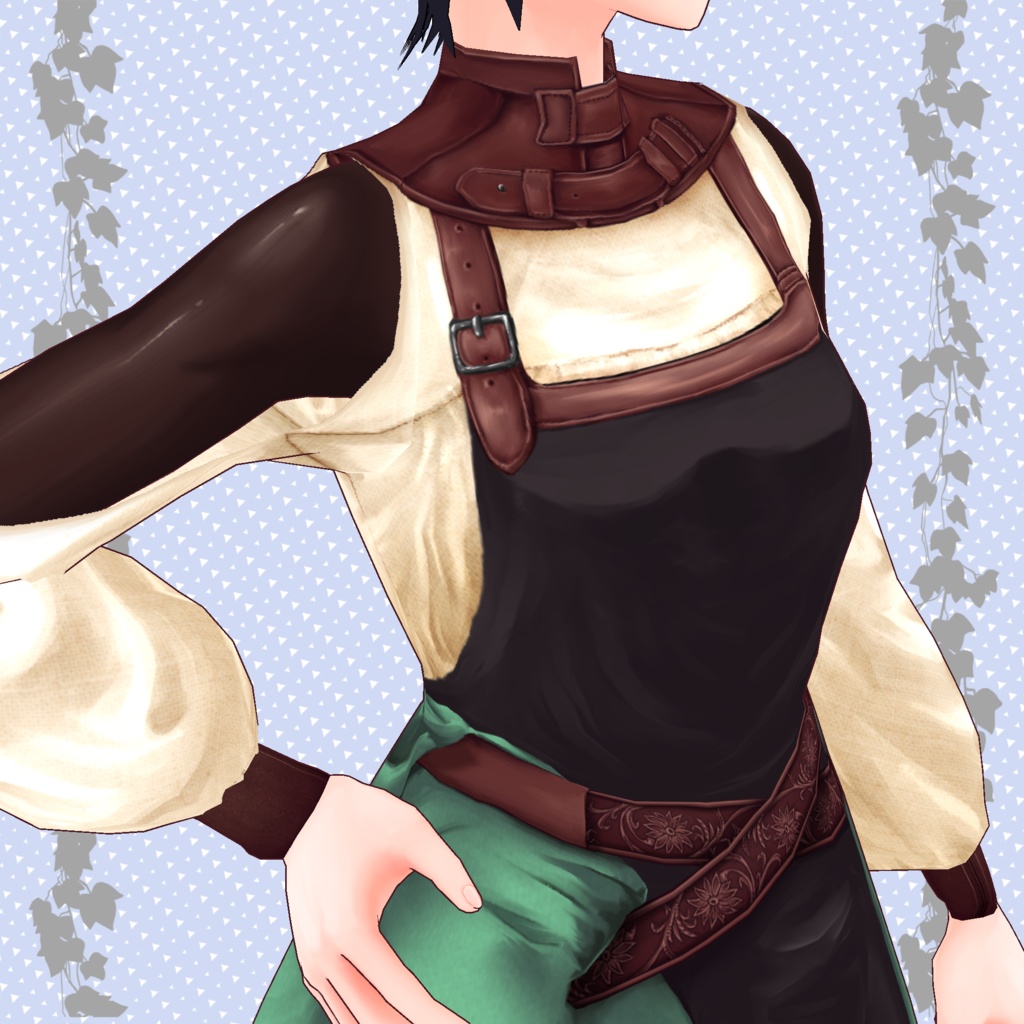 【β版/無料】道具屋の娘御【VRoid用テクスチャ】