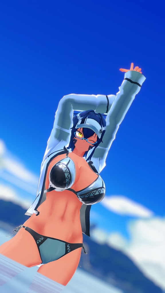 ラクレイ&深海サオリ対応衣装「パーカー水着セット」