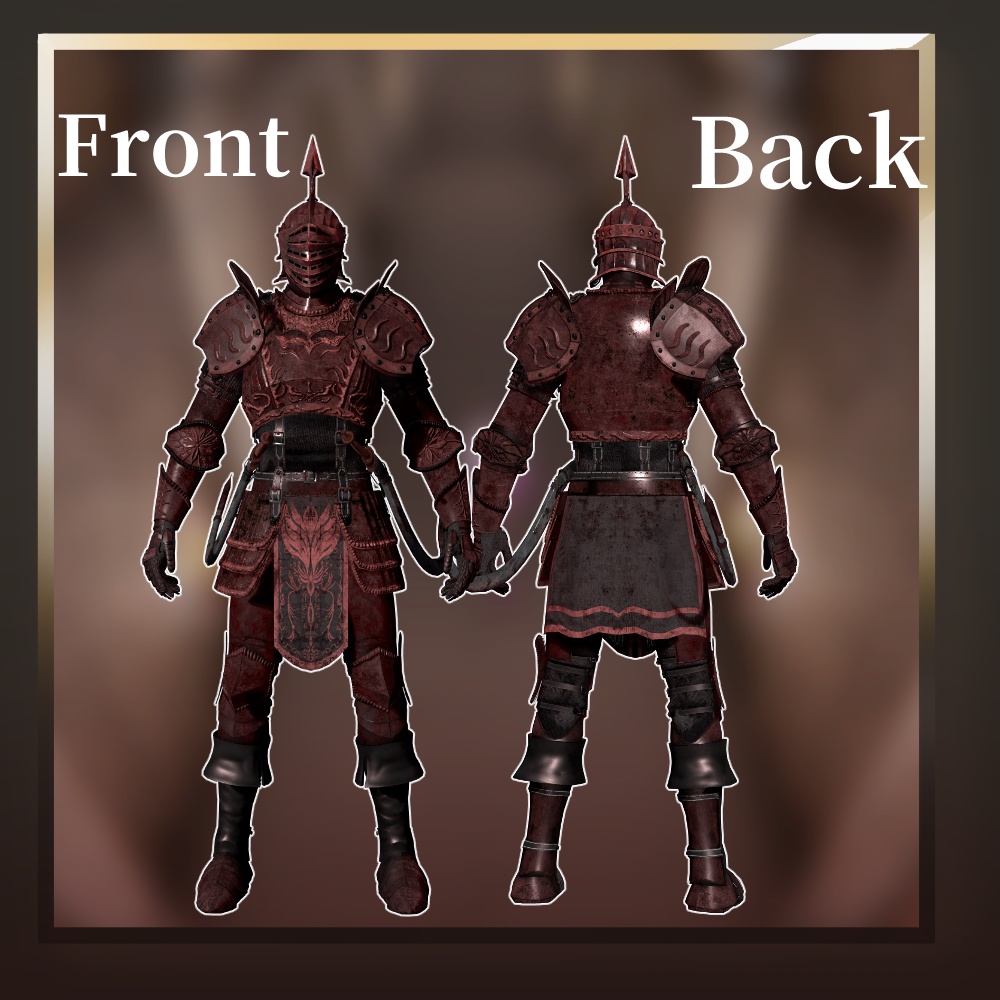 オリジナル3Dモデル「赤銅騎士」