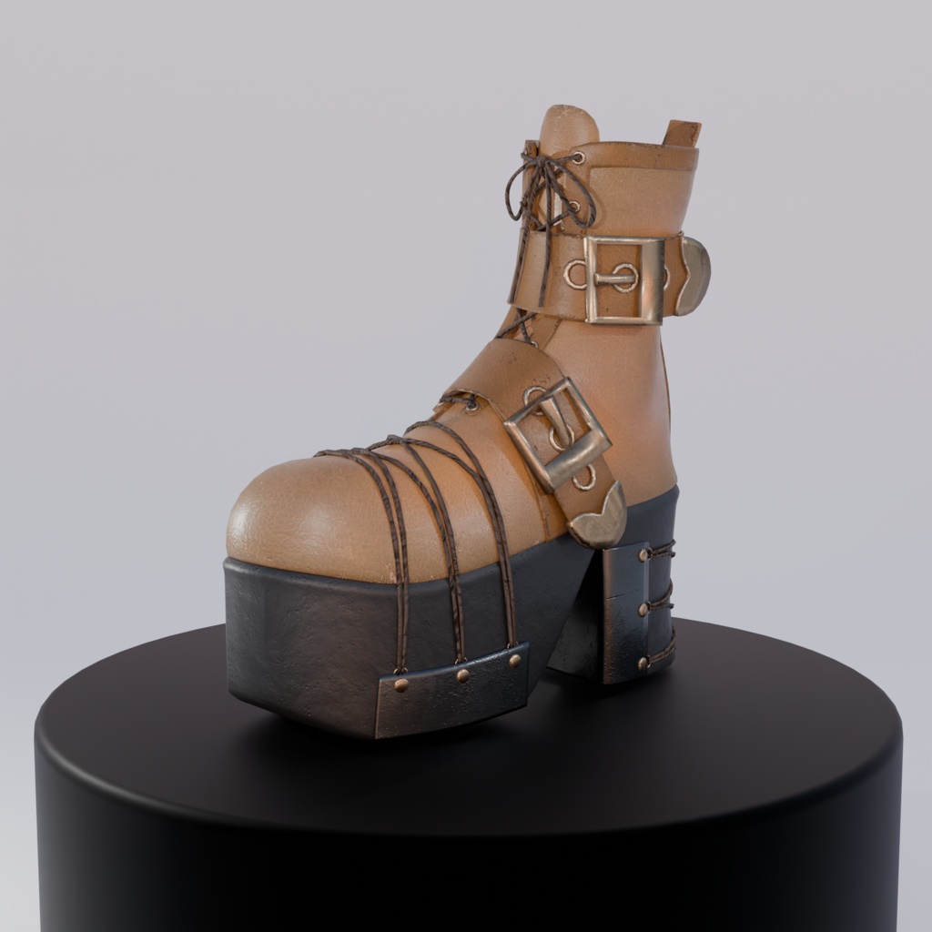 Heeled boots ヒールブーツ [VRChat Asset] | [3D Asset]