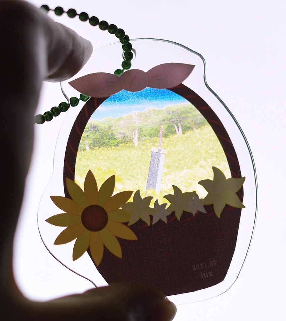 FF7・ザクエアアクキー(花籠+百合畑)