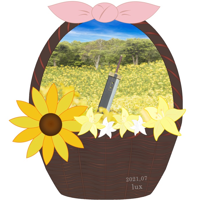 FF7・ザクエアアクキー(花籠+百合畑)