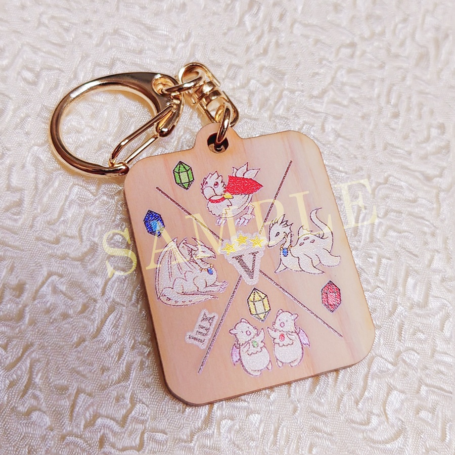 【展示のみ】FF5・ウッドキーホルダー