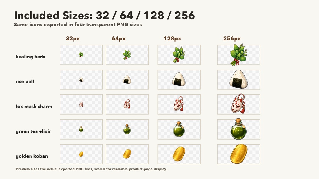 和風ファンタジーRPG アイテムアイコン素材集 50