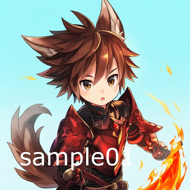 SNSアイコン　犬の剣の戦士