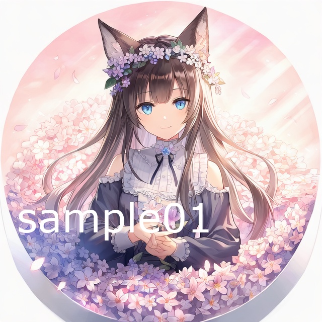 SNSアイコン　オオカミの花の精霊