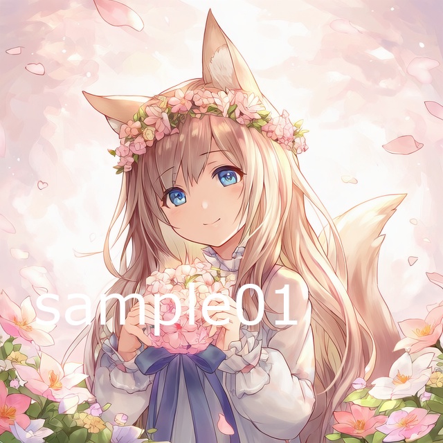 SNSアイコン　犬の花の精霊