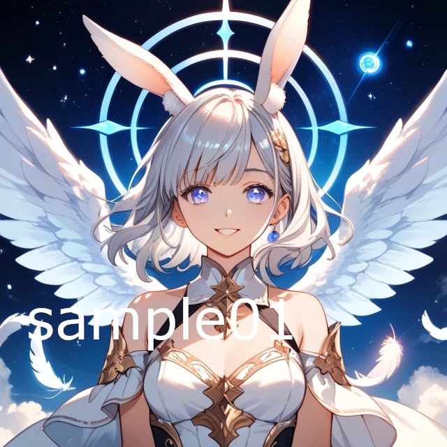 SNSアイコン　天使のウサギ