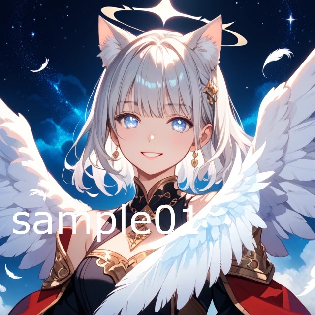 SNSアイコン　天使の猫