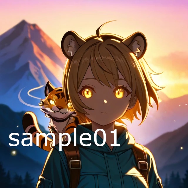 SNSアイコン　旅する少女のトラ