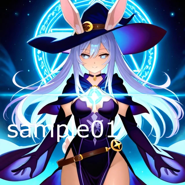 SNSアイコン　黒魔女のウサギ