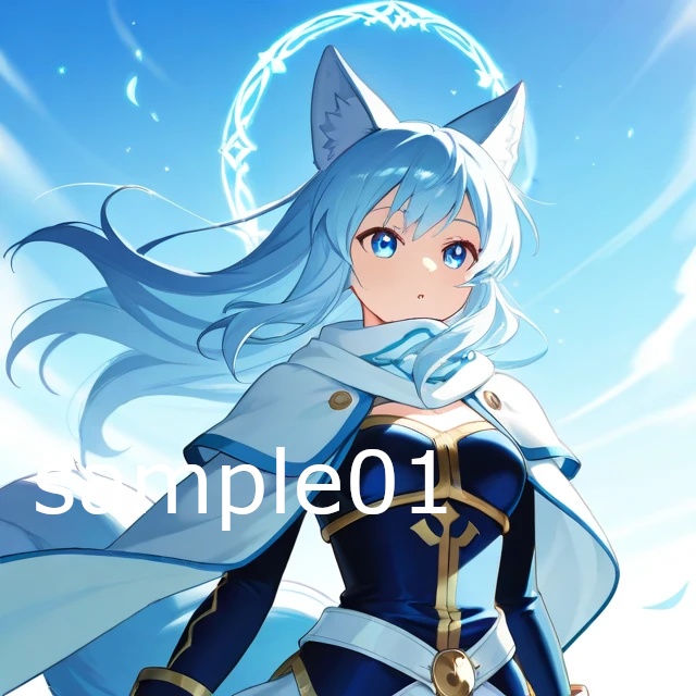 SNSアイコン　風の精と共鳴するウィンドメイデン　オオカミ