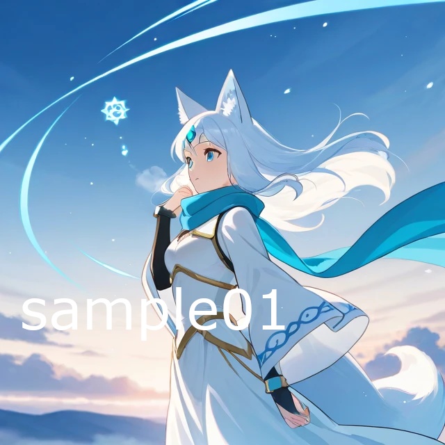 SNSアイコン　風の精と共鳴するウィンドメイデン　キツネ