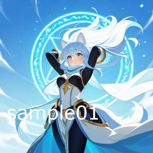 SNSアイコン　風の精と共鳴するウィンドメイデン　犬