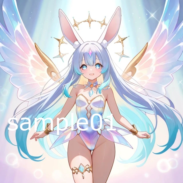 SNSアイコン　宝石の精霊（クリスタルミューズ）ウサギ