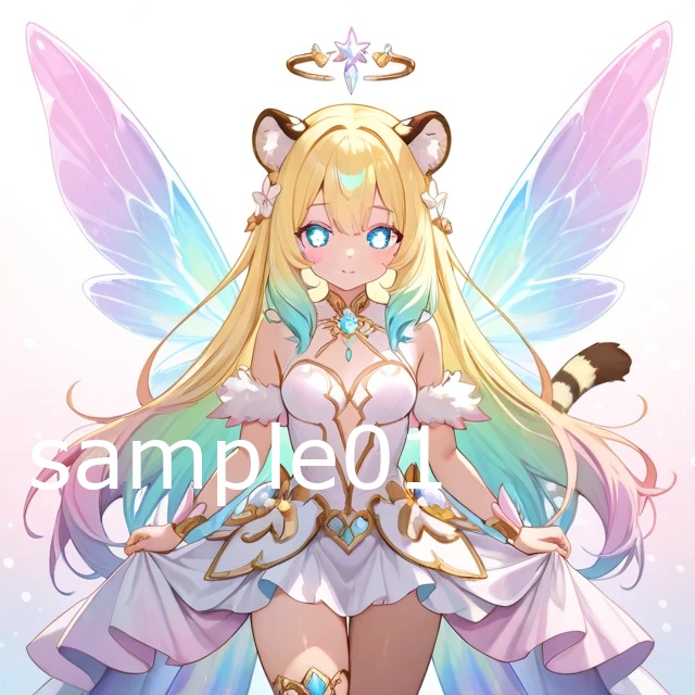 SNSアイコン　宝石の精霊（クリスタルミューズ）トラ