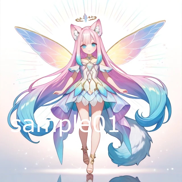 SNSアイコン　宝石の精霊（クリスタルミューズ）犬