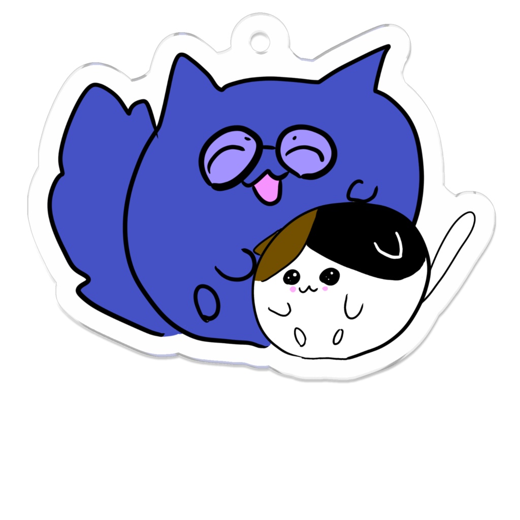 あおみとミニねこアクリルキーホルダー