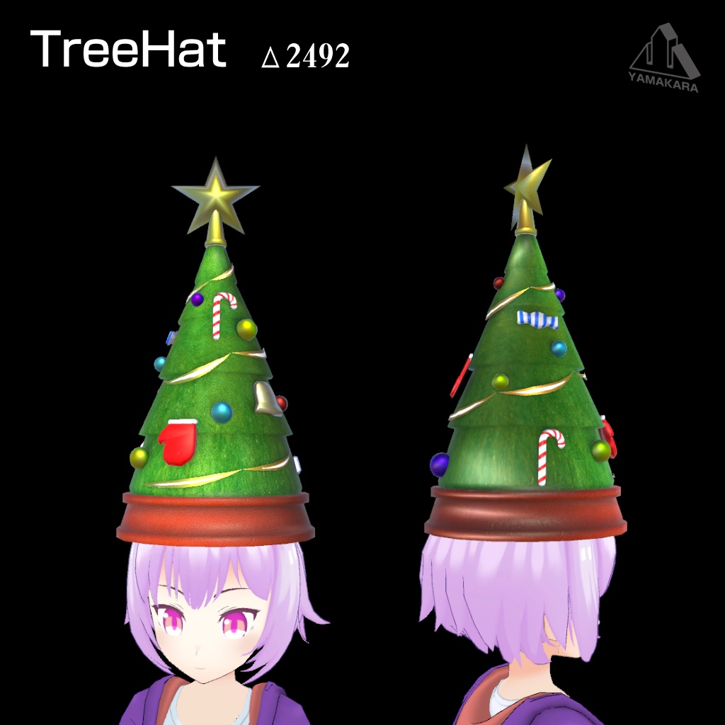 【YS】クリスマスのサンタ帽とツリー帽