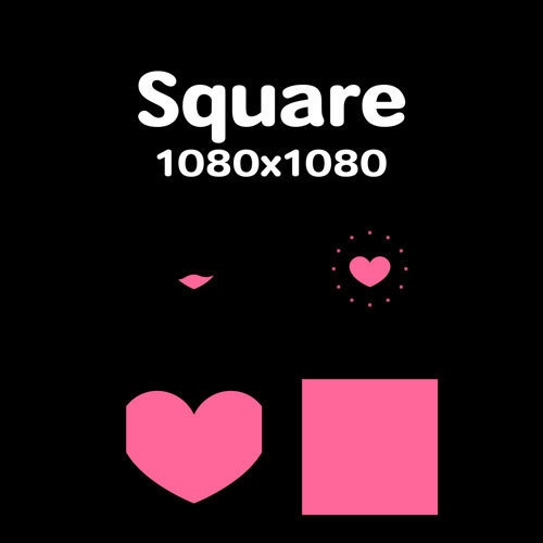 ハートイメージのトランジション素材セット