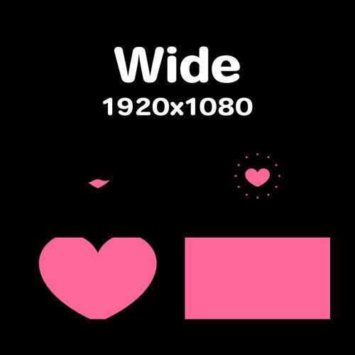 ハートイメージのトランジション素材セット