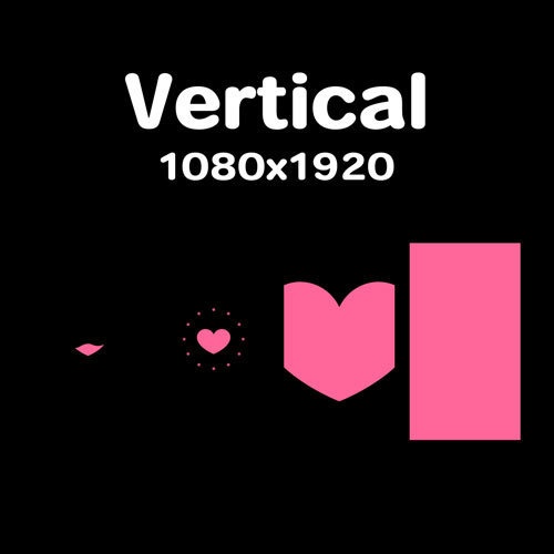 ハートイメージのトランジション素材セット