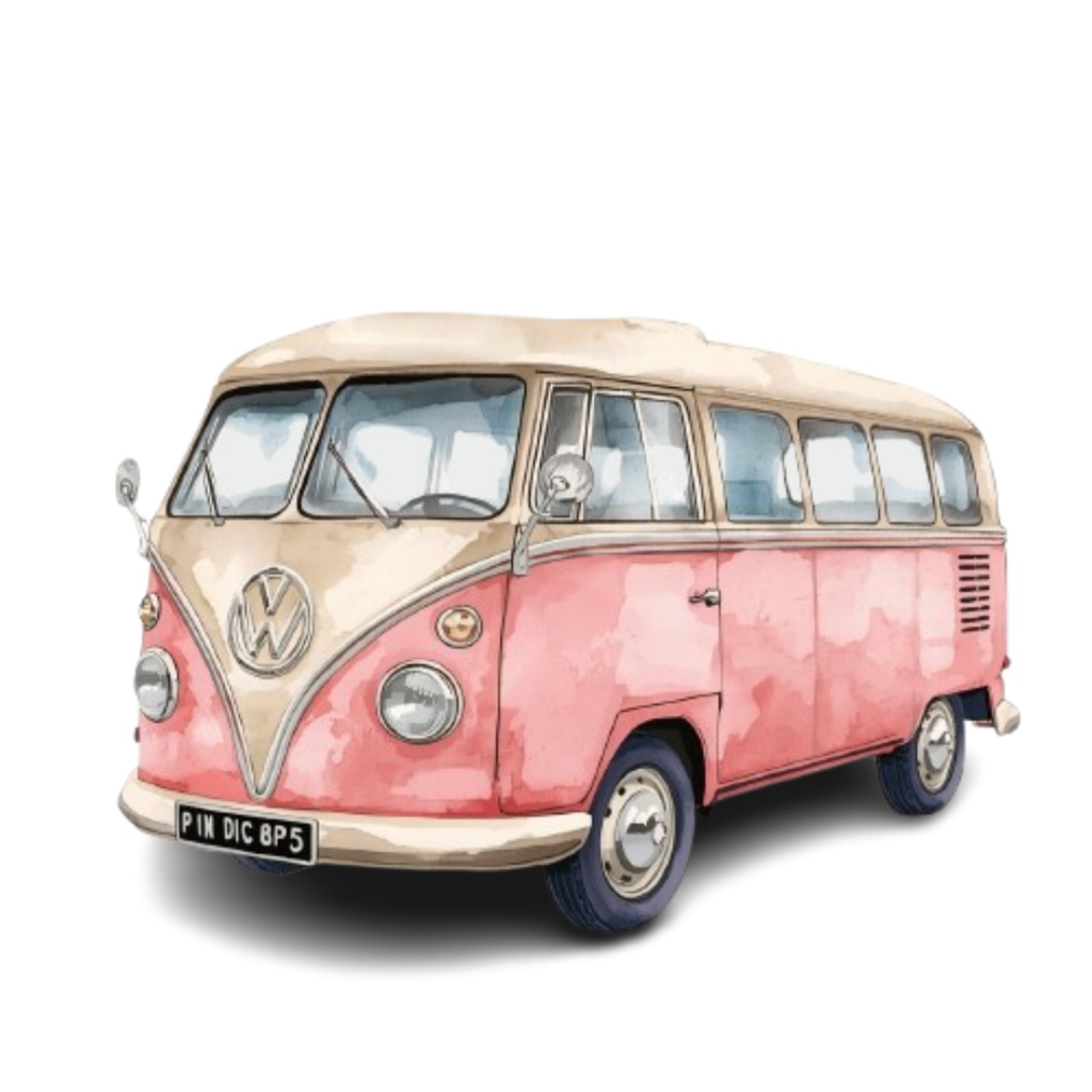 【旅行シリーズ】水彩アンティーク風クリップアート7点セット|PNG背景透過