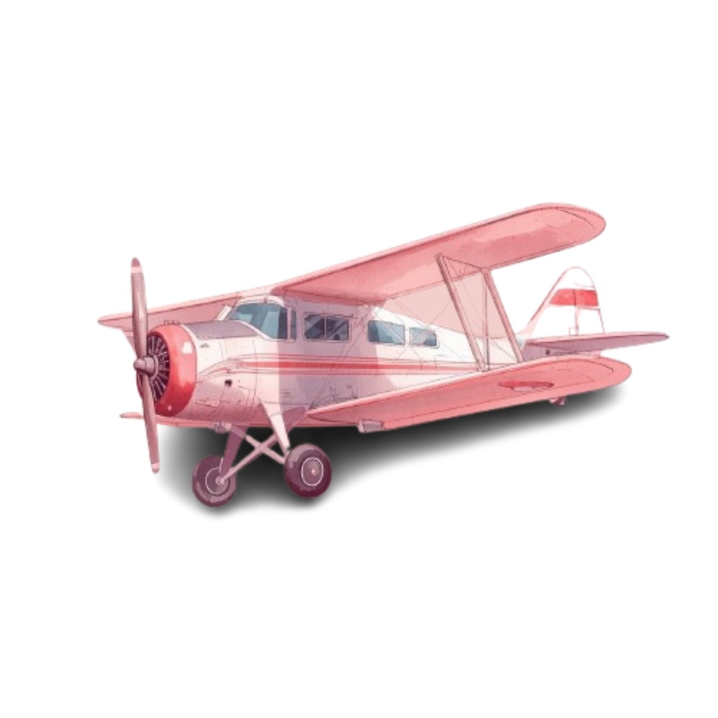 【旅行シリーズ】水彩アンティーク風クリップアート7点セット|PNG背景透過