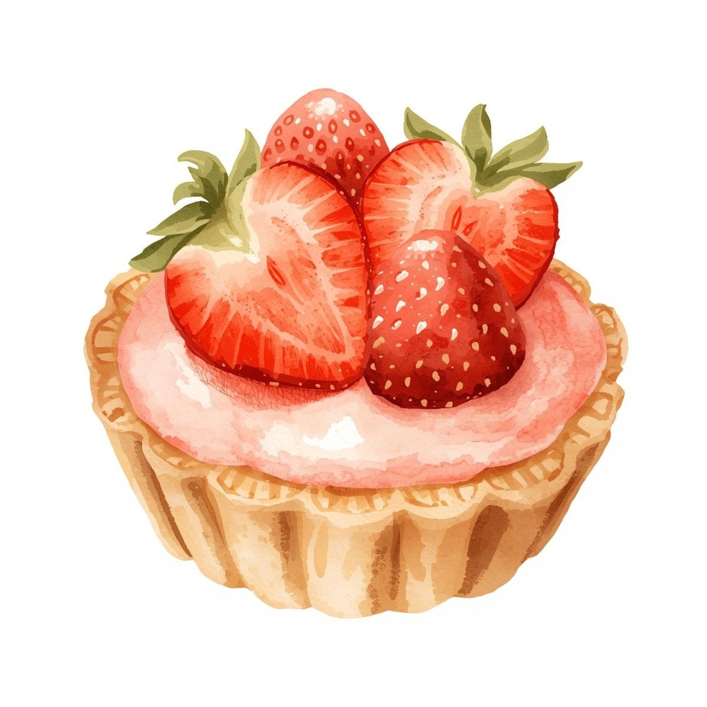 【バレンタインスィーツ】水彩アンティーク風クリップアート10点セット