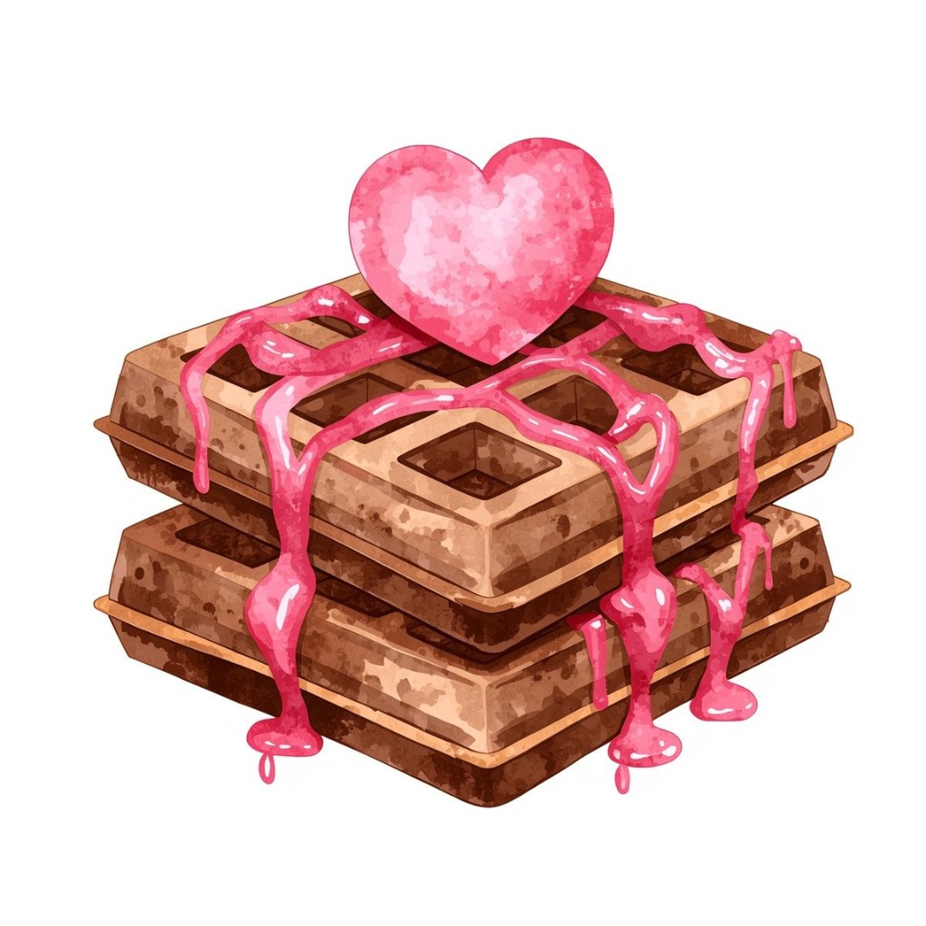 【バレンタインスィーツ】水彩アンティーク風クリップアート10点セット