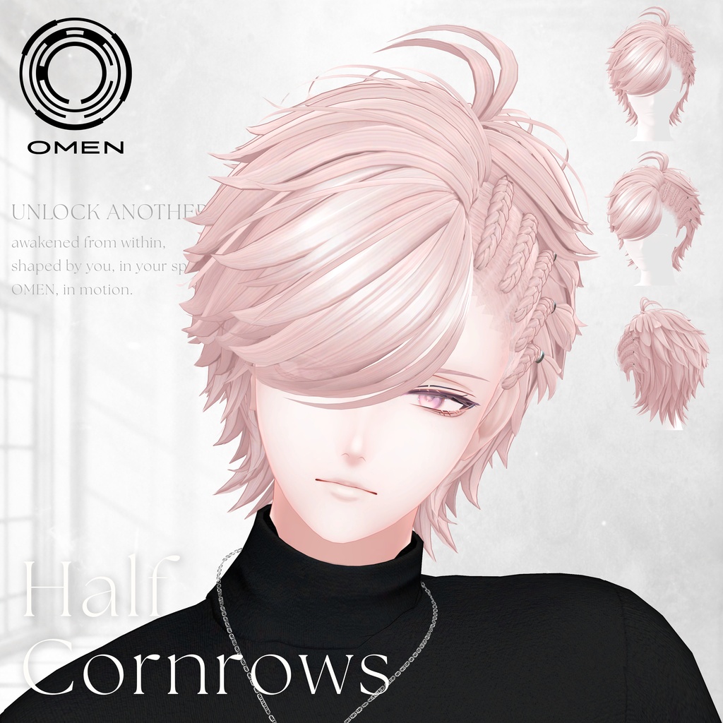 【Hair】Half Cornrows / OMEN
