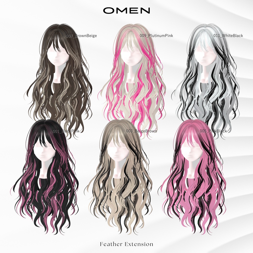 ✧SALE✧【Hair】Feather Extension / OMEN