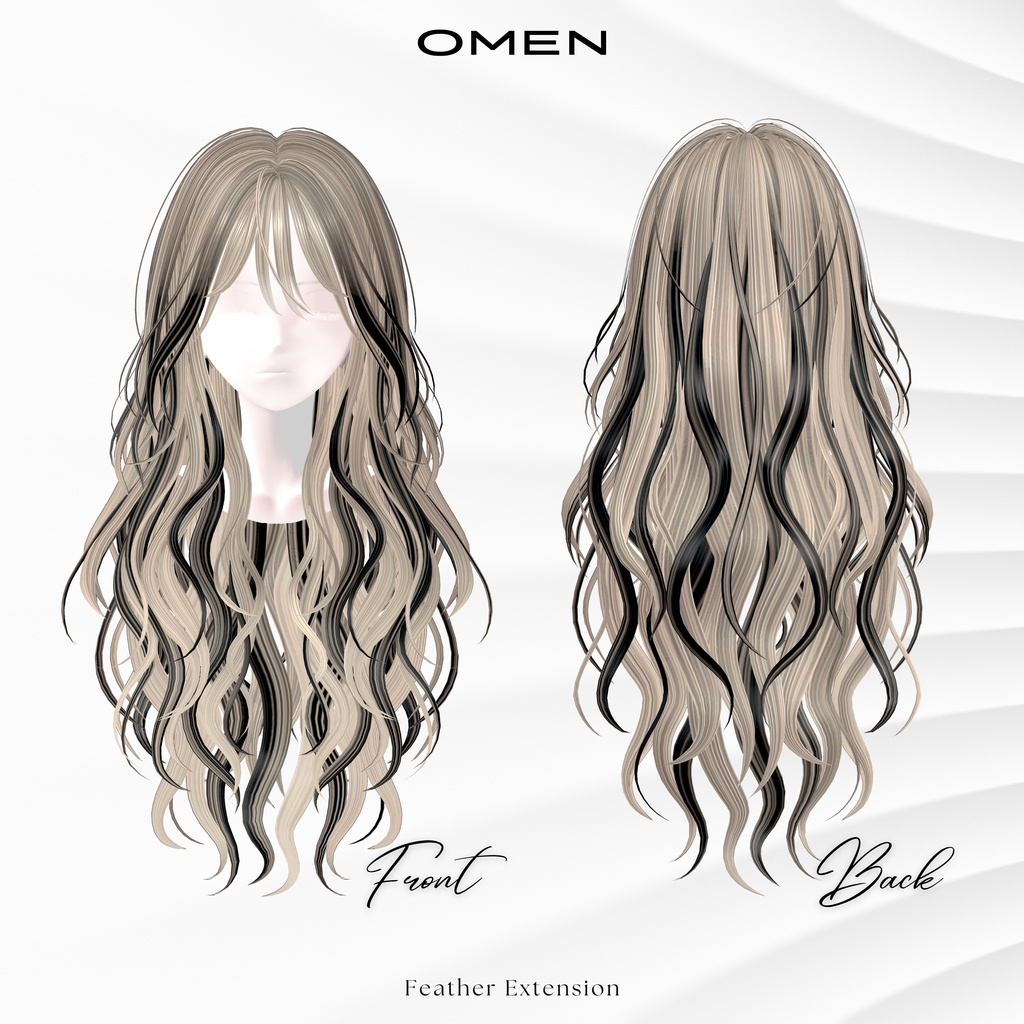✧SALE✧【Hair】Feather Extension / OMEN