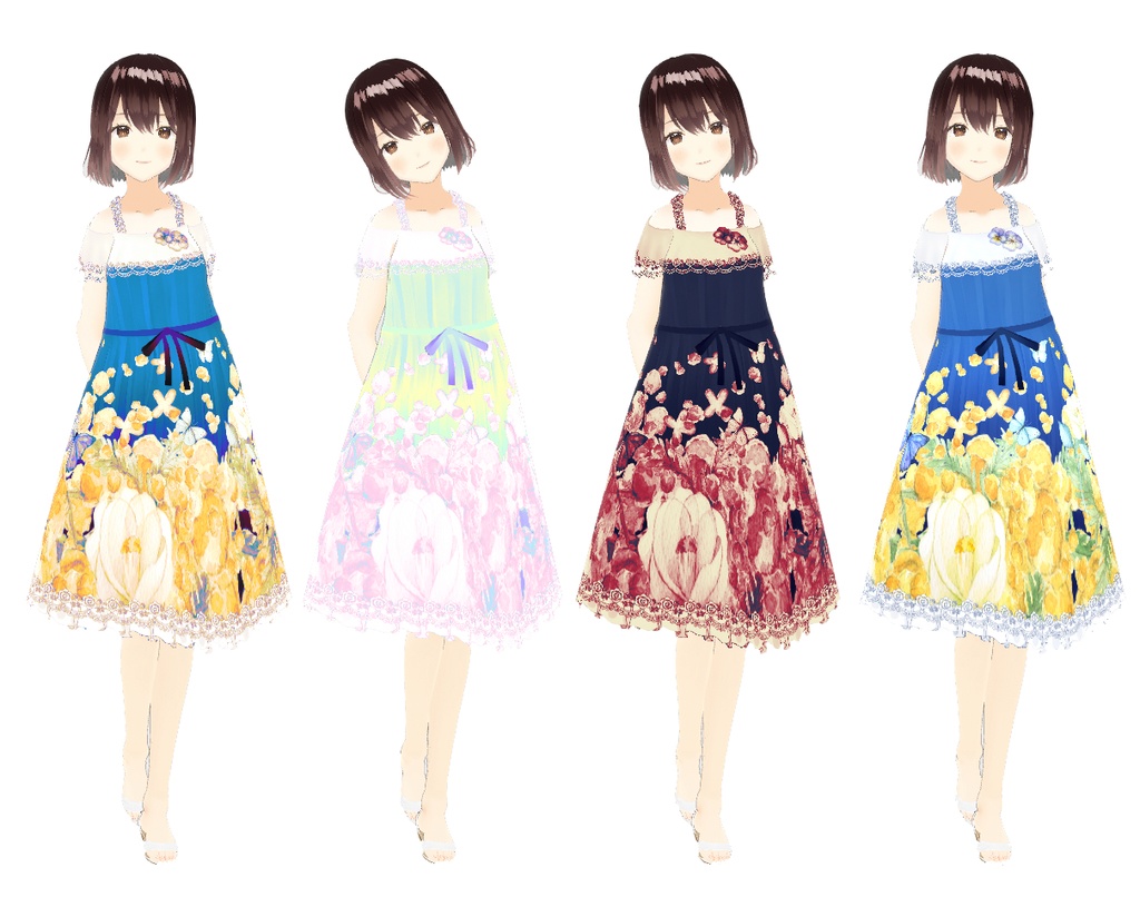 【VRoid用】サマーワンピース【テクスチャ】