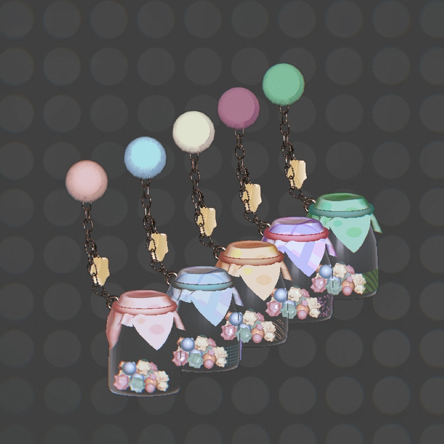 【VRC想定】金平糖入りガラス瓶【アクセサリー】