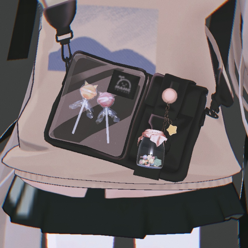 【VRC想定】金平糖入りガラス瓶【アクセサリー】