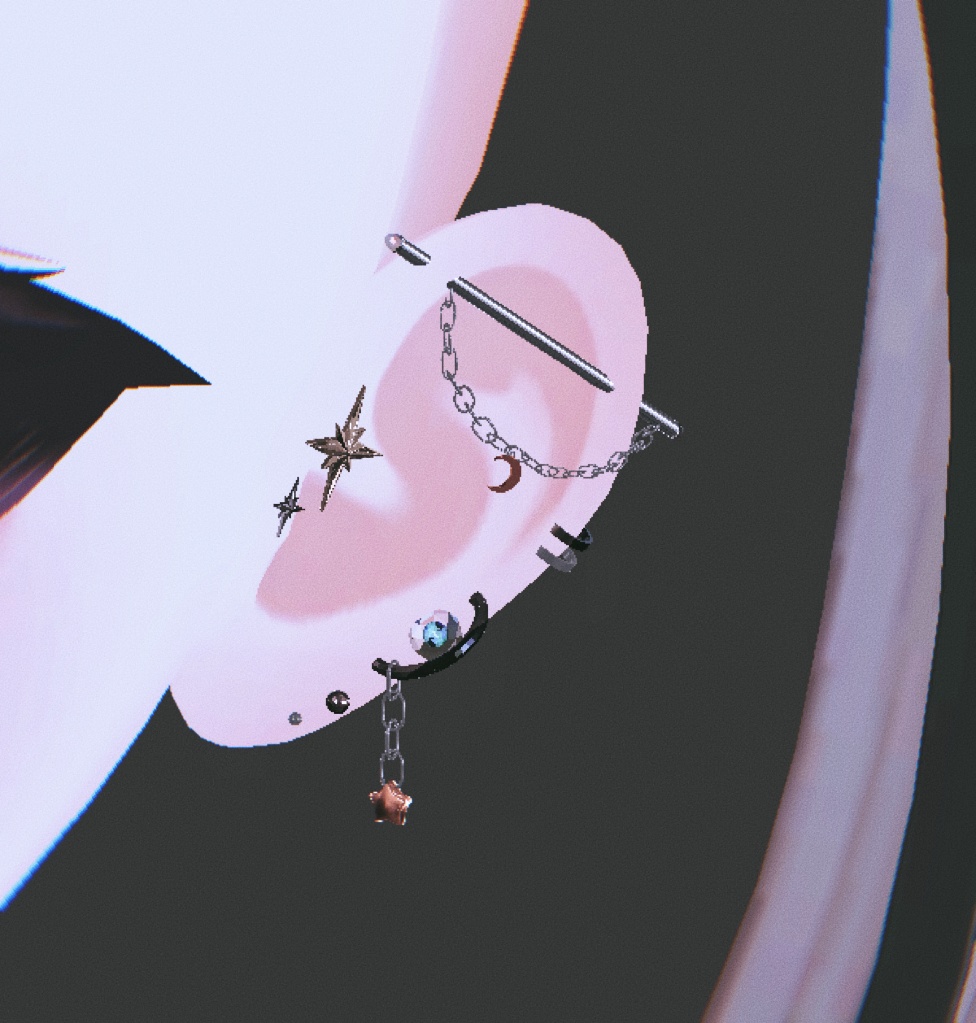 【無料】星のピアスセット【VRC想定】