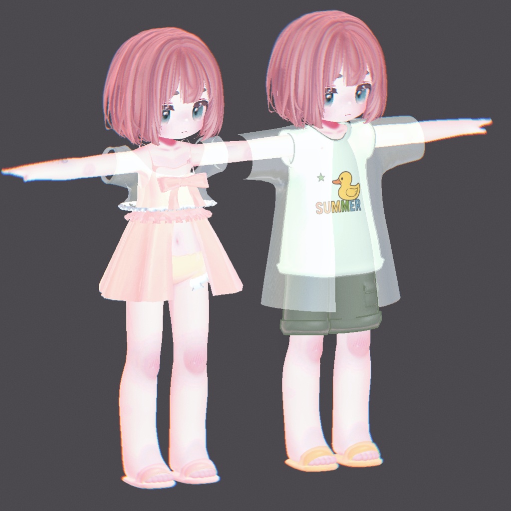 【セール中】夏の服装ペアセット 【まめふれんず対応/MA対応】