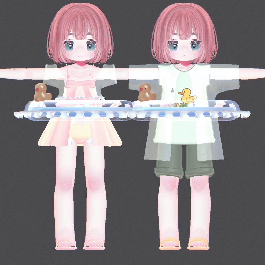 【セール中】夏の服装ペアセット 【まめふれんず対応/MA対応】