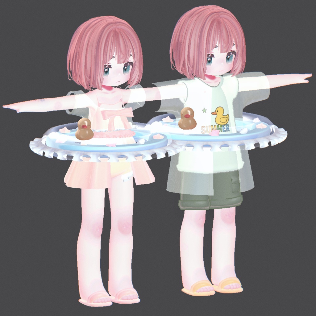 【セール中】夏の服装ペアセット 【まめふれんず対応/MA対応】