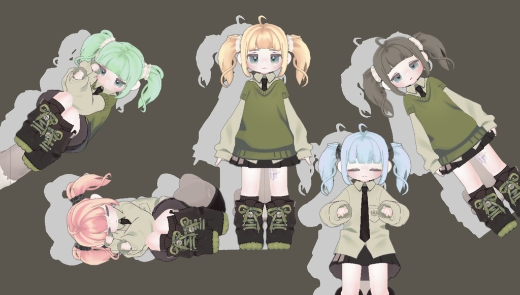 【3日間無料】キプのツインテール【VRC向け】