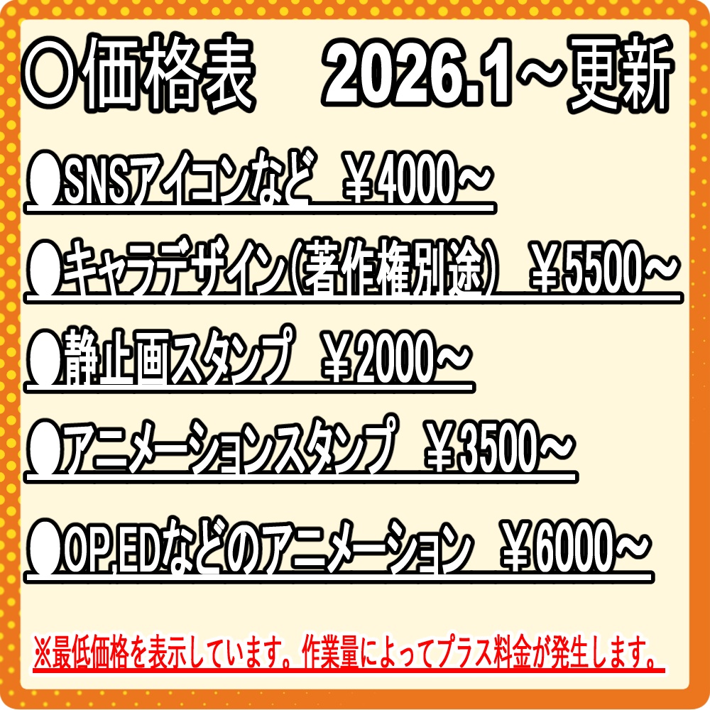 twitchスタンプ、配信OP/EDアニメーション依頼
